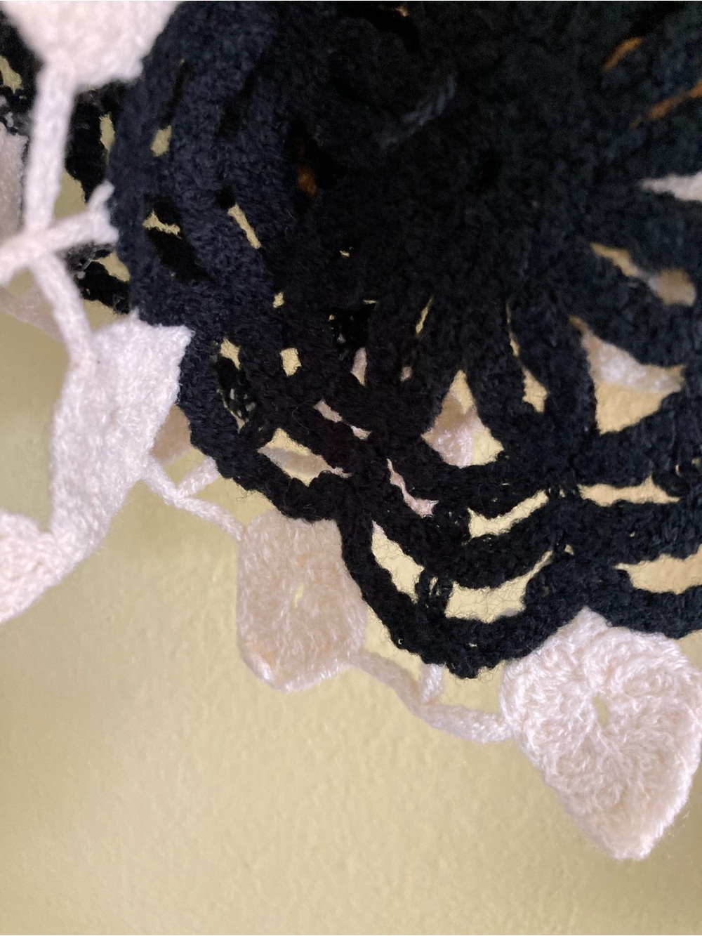 cloth & stone Black and White Crochet Lace Crewneck Sweater - Picture 10 of 10